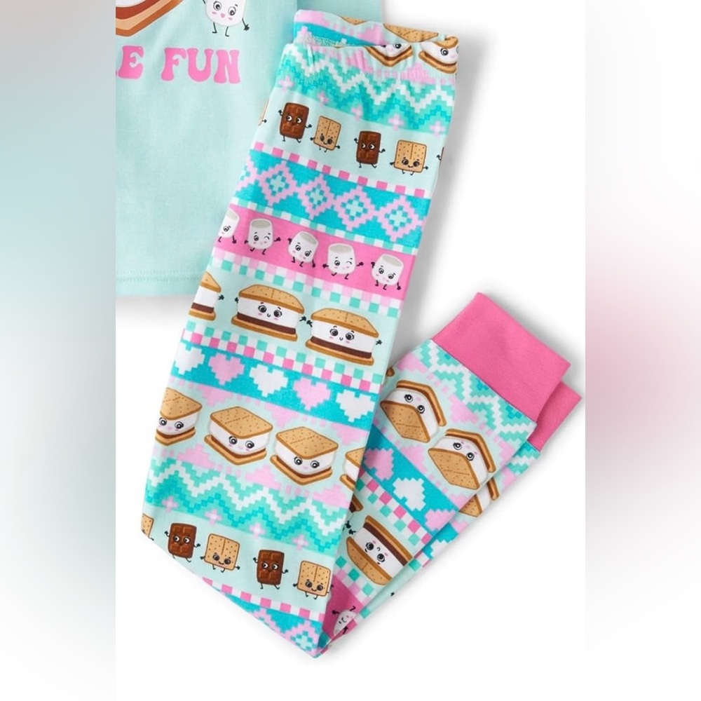 The Children's Place Girls Snug Fit Pants “Girls Have S’more Fun” Size 6x / 7